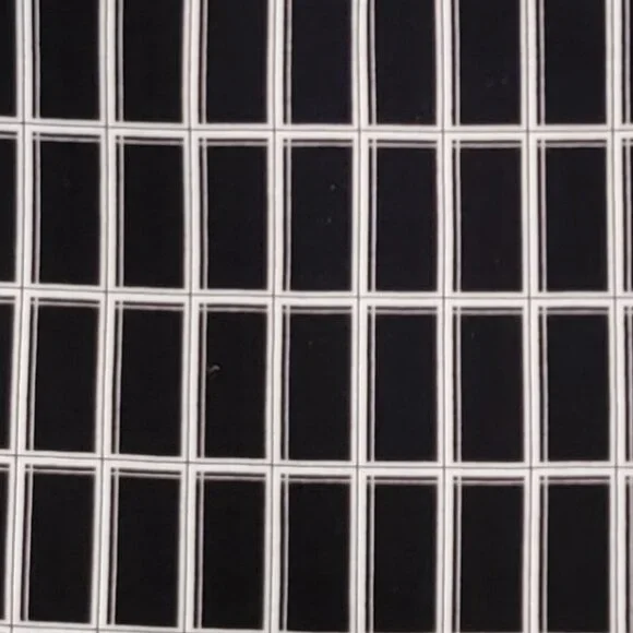 LOFT Outlet Black & White Lined Windowpane A-Line Skirt - 6 - Picture 7 of 7